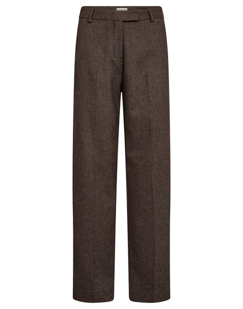 BRUUN & STENGADE BUKSER, BS HEIKE REGULAR FIT SUIT PANTS, DARK BROWN